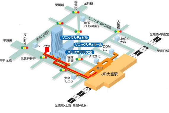 桜木公民館・シーノ大宮地図